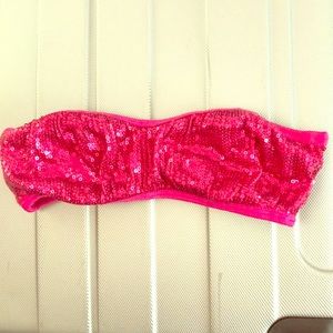 Sparkly Pink Sequence Pacsun Bandeau